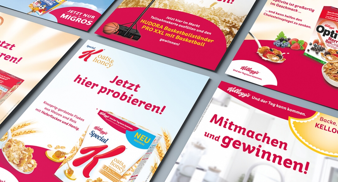 Markenikone für  den Handel:  Sales- und PoS- Material Kellogg’s