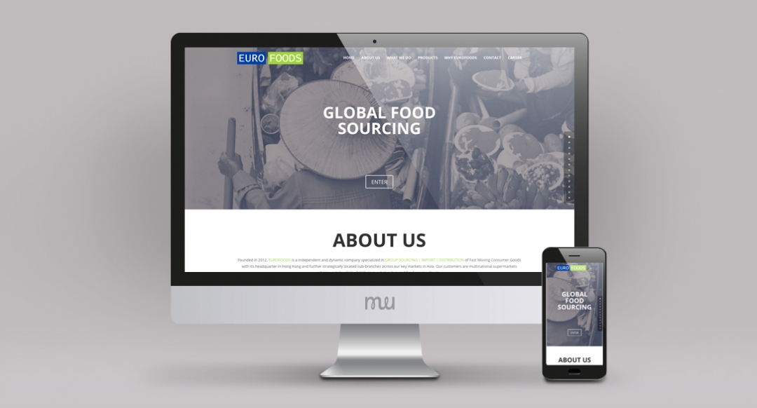 Website Nahrungsmittelhandel