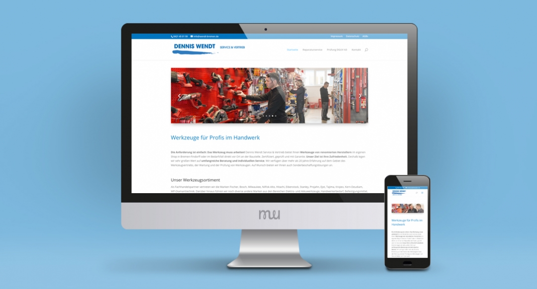 Website Werkzeugvertrieb