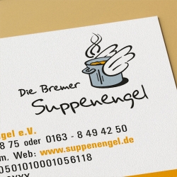 Logo Bremer Suppenengel auf Visitenkarte